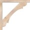 Ekena Millwork Olympic Block Smooth Bracket w/ Offset Brace, Douglas Fir, 5 1/2"W x 48"D x 48"H BKT0604X48X48OLY05SDF - alternate 2